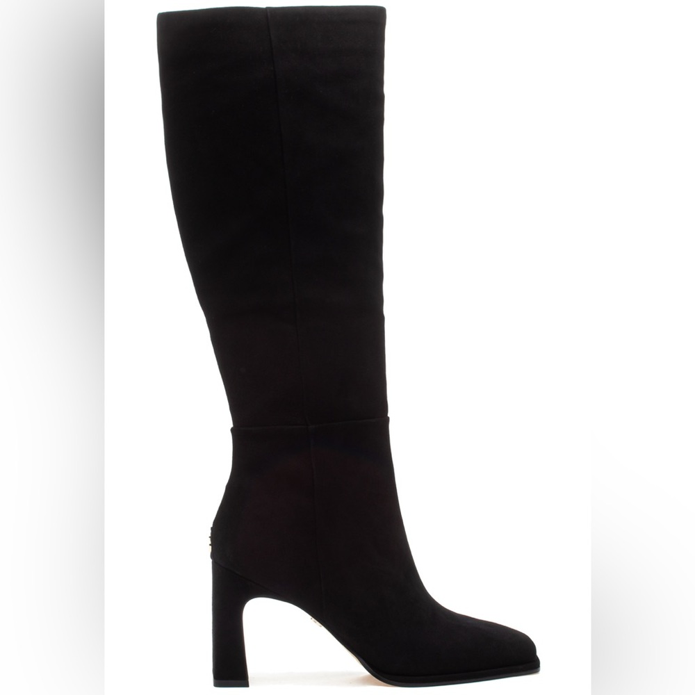 NWT SAM EDELMAN ISSABEL BOOT BLACK SUEDE SZ 7,5 - Picture 2 of 13